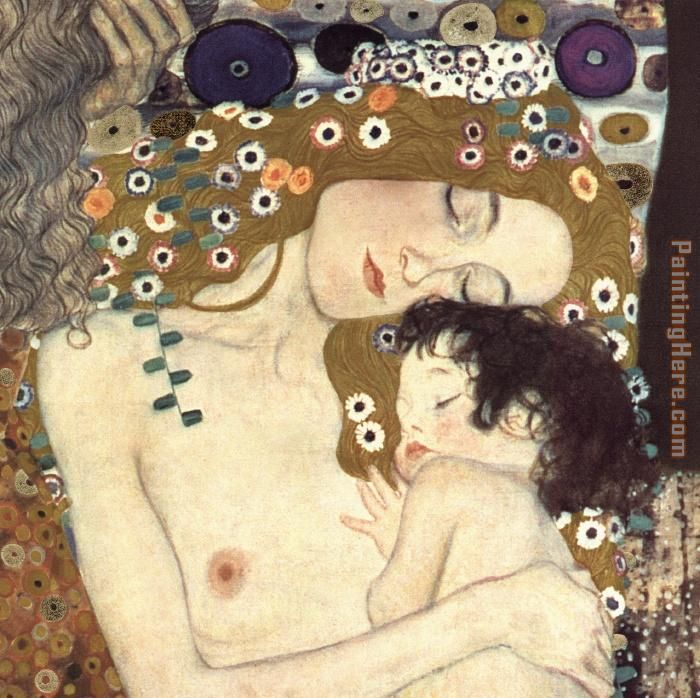 Three Ages of Woman - Mother and Child (detail II) painting - Gustav Klimt Three Ages of Woman - Mother and Child (detail II) art painting